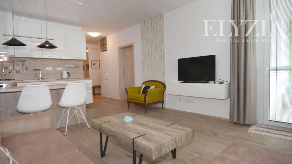 Prenájom - Štýlový 2-izbový byt, balkón, pivnica, parkovacie miesto, novostavba – BA IV, Dúbravka