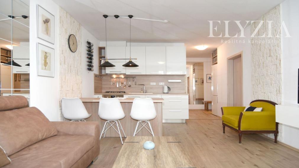 Prenájom - Štýlový 2-izbový byt, balkón, pivnica, parkovacie miesto, novostavba – BA IV, Dúbravka